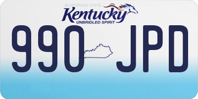 KY license plate 990JPD