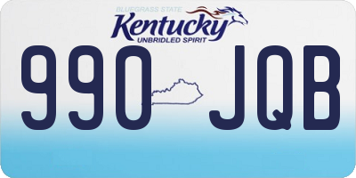 KY license plate 990JQB