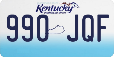 KY license plate 990JQF