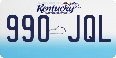 KY license plate 990JQL