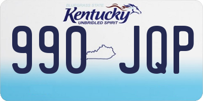 KY license plate 990JQP
