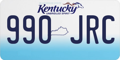 KY license plate 990JRC