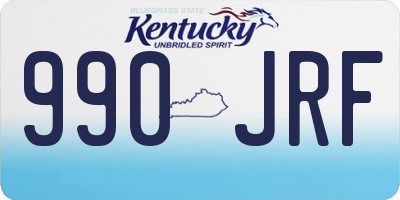 KY license plate 990JRF