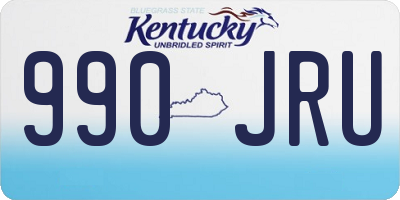 KY license plate 990JRU