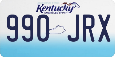 KY license plate 990JRX