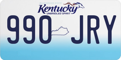 KY license plate 990JRY