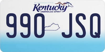 KY license plate 990JSQ