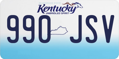 KY license plate 990JSV