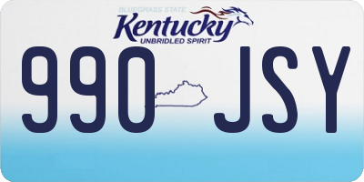 KY license plate 990JSY