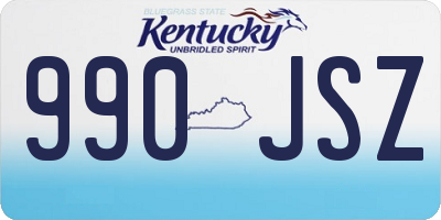 KY license plate 990JSZ