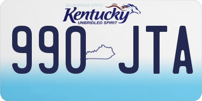 KY license plate 990JTA
