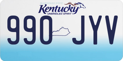 KY license plate 990JYV