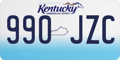 KY license plate 990JZC