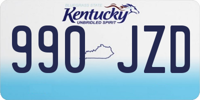 KY license plate 990JZD