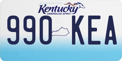 KY license plate 990KEA