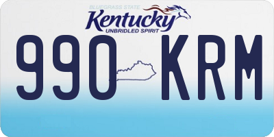 KY license plate 990KRM