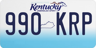 KY license plate 990KRP