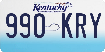 KY license plate 990KRY