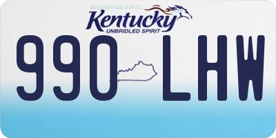 KY license plate 990LHW