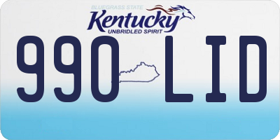 KY license plate 990LID