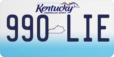 KY license plate 990LIE