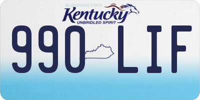 KY license plate 990LIF
