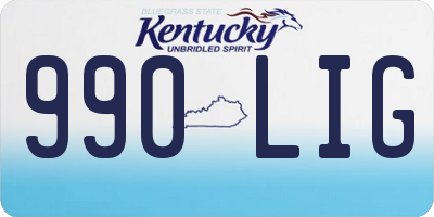 KY license plate 990LIG