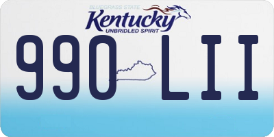 KY license plate 990LII