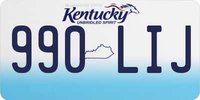 KY license plate 990LIJ