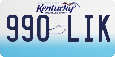 KY license plate 990LIK