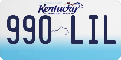 KY license plate 990LIL