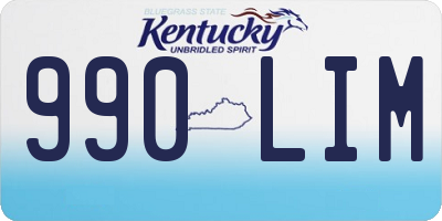 KY license plate 990LIM