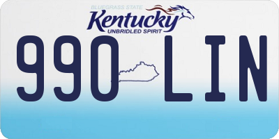 KY license plate 990LIN