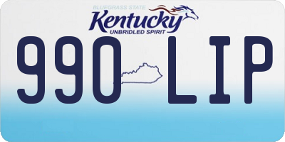 KY license plate 990LIP