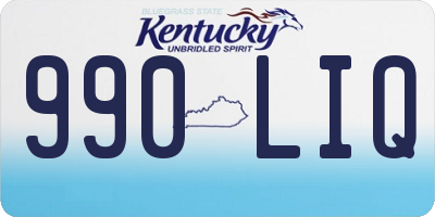KY license plate 990LIQ