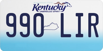 KY license plate 990LIR