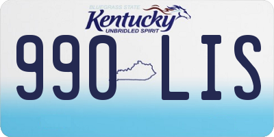 KY license plate 990LIS