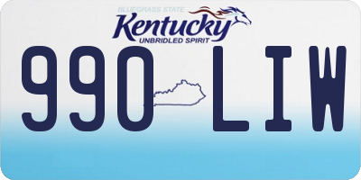 KY license plate 990LIW