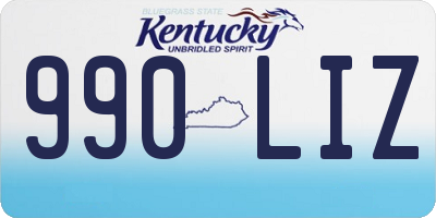 KY license plate 990LIZ