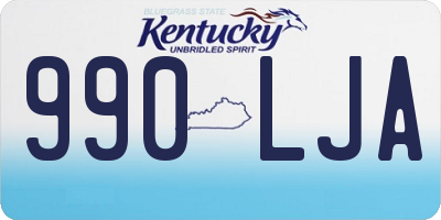 KY license plate 990LJA