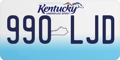 KY license plate 990LJD