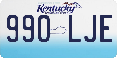 KY license plate 990LJE
