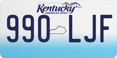 KY license plate 990LJF