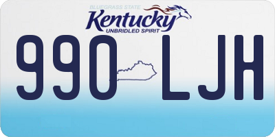 KY license plate 990LJH