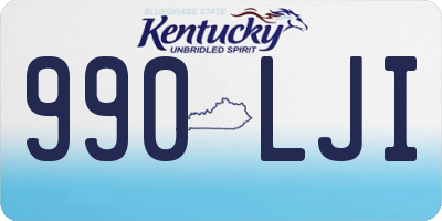 KY license plate 990LJI