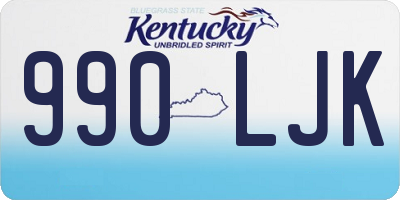 KY license plate 990LJK