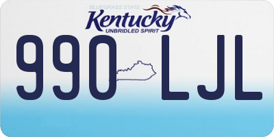 KY license plate 990LJL