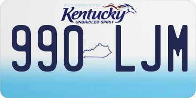KY license plate 990LJM