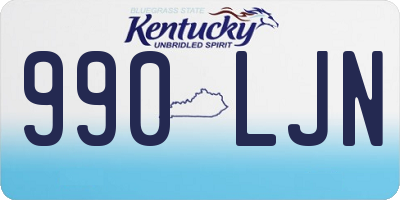 KY license plate 990LJN