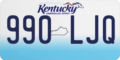 KY license plate 990LJQ